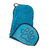 Chenille Pet Absorbent Towel — Quick-Drying Hand-Pocket Design