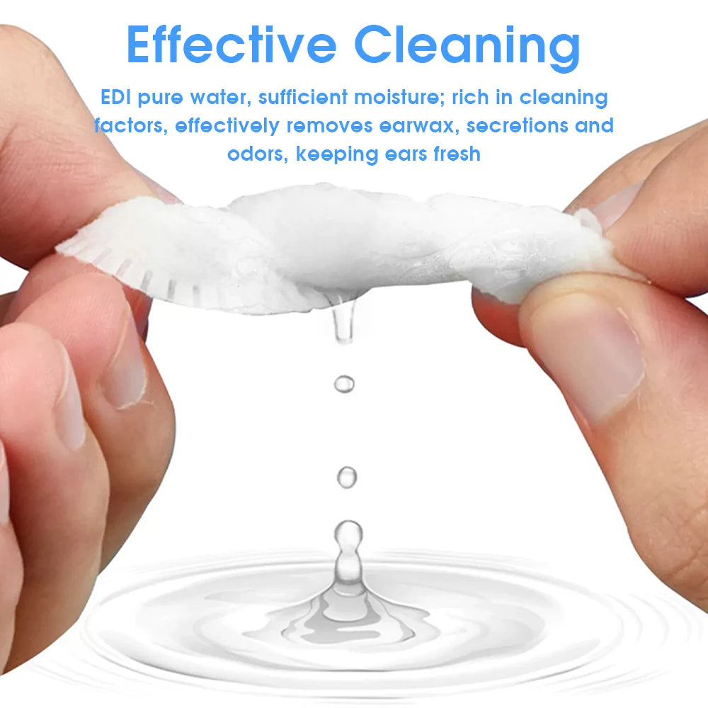 FURGLOW Finger Sleeve Ear Wipes — Gentle Daily Cleaning, 50-Count