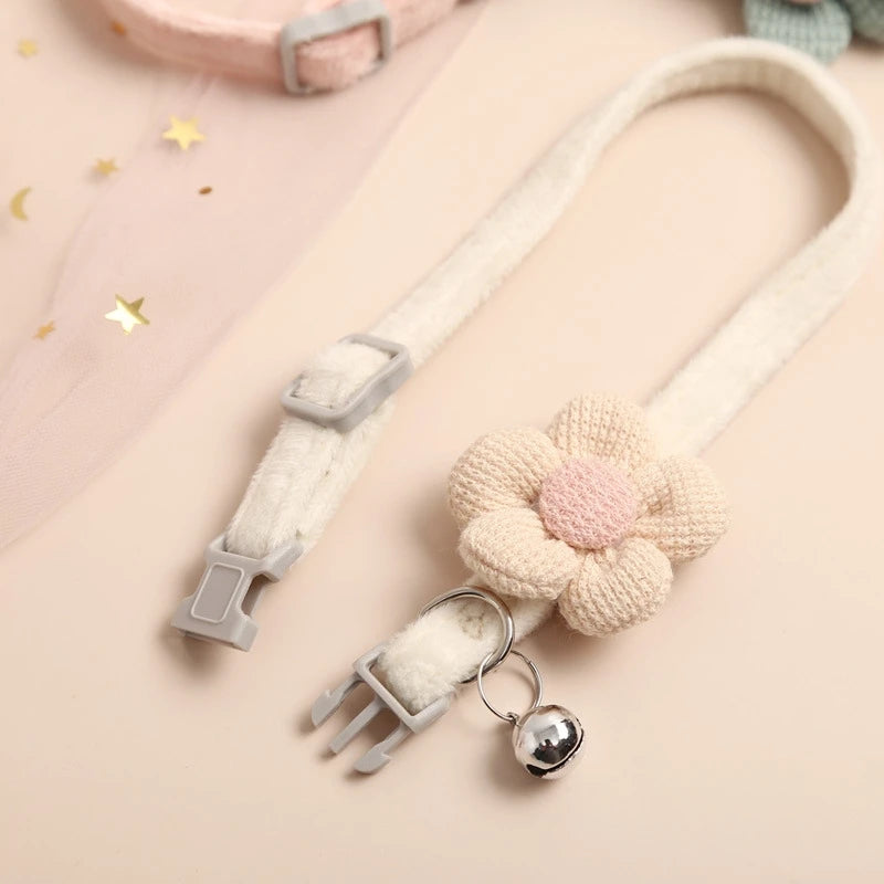 Sunflower Bowtie Cat Collar with Bell