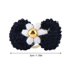 Yarn Bow Pet Hair Ties 12-Pack (Elastic Band, Soft, Various Colors)
