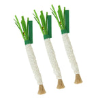 3-Piece Silvervine Scallion Shape Cat Chew Toy — Raffia Teeth Cleaning Cat Toy Set