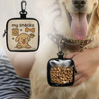 Dog Treat Pouch with Window (PVC Lining, Zipper, Waist Belt Clip)