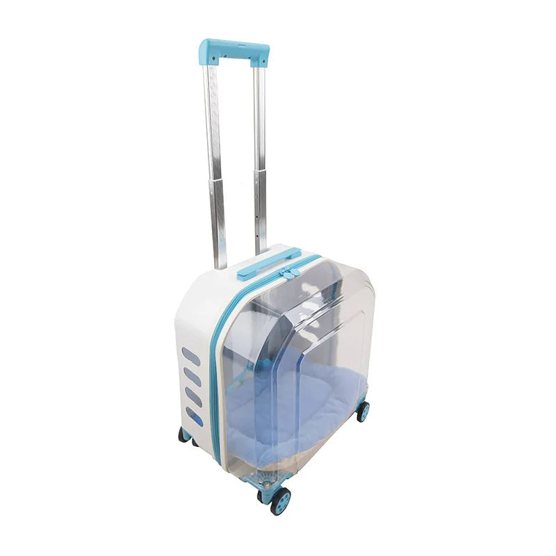 Translucent Portable Large-Capacity Pet Carrier & Aviation Travel Case for Cats