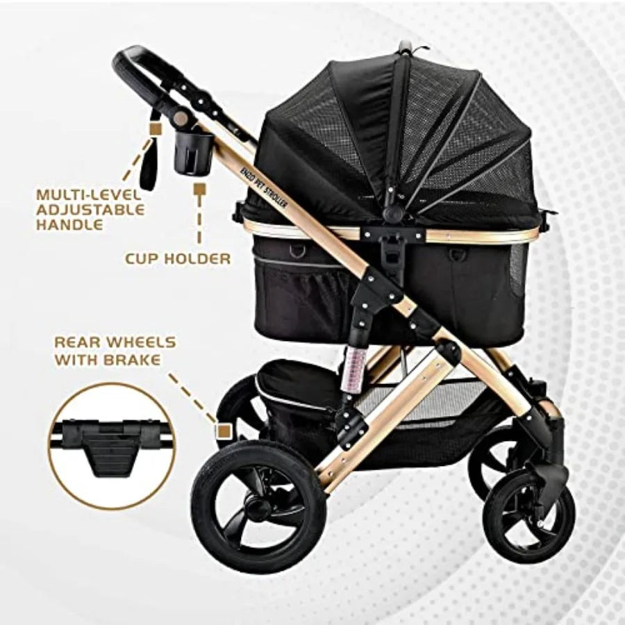 Monza Luxury 3-in-1 Pet Stroller, Travel Carrier & Car Seat — Premium Multi-Mode System