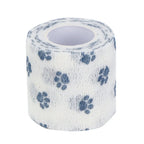 Pet Self-Adhesive Bandage Wrap (Breathable, Elastic, Paw Print Pattern)