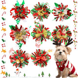 Christmas Dog Bowtie with Bell 50-Pack (Pet Grooming Accessory)
