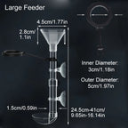 Acrylic Telescopic Aquarium Fish Feeder Tube (Transparent)