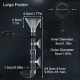 Acrylic Telescopic Aquarium Fish Feeder Tube (Transparent)