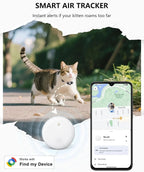 Lightweight Waterproof Cat Tracking Collar - Google Find Hub Bluetooth GPS Locator