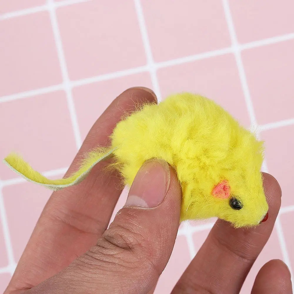 Rabbit Fur Mouse Cat Toys (10-Pack)