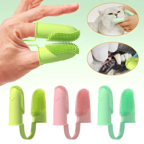 Silicone Finger Toothbrush Set for Dogs & Cats — Easy Oral Care