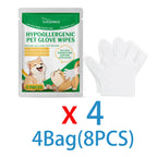 Disposable Pet Cleaning Gloves — Coconut Oil & Glycerin, No-Rinse Dry Bath