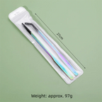 Stainless Steel Reptile Feeding Tongs — Straight & Curved Set with Rubber Tips