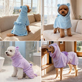 Quick-Dry Pet Bathrobe Towel — Super-Absorbent for Dogs & Cats