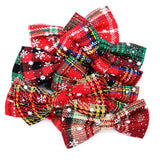Christmas Dog Collar Bows 50-Pack (Removable Clip-On)