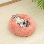 Long Plush Pet Sleeping Basket