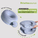 Peekaboo Cat Cave Donut Bed, 3-in-1 with Tunnel & Scratcher