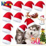 Christmas Santa Hat Cosplay Costume 50-Pack (Pet Ornament)