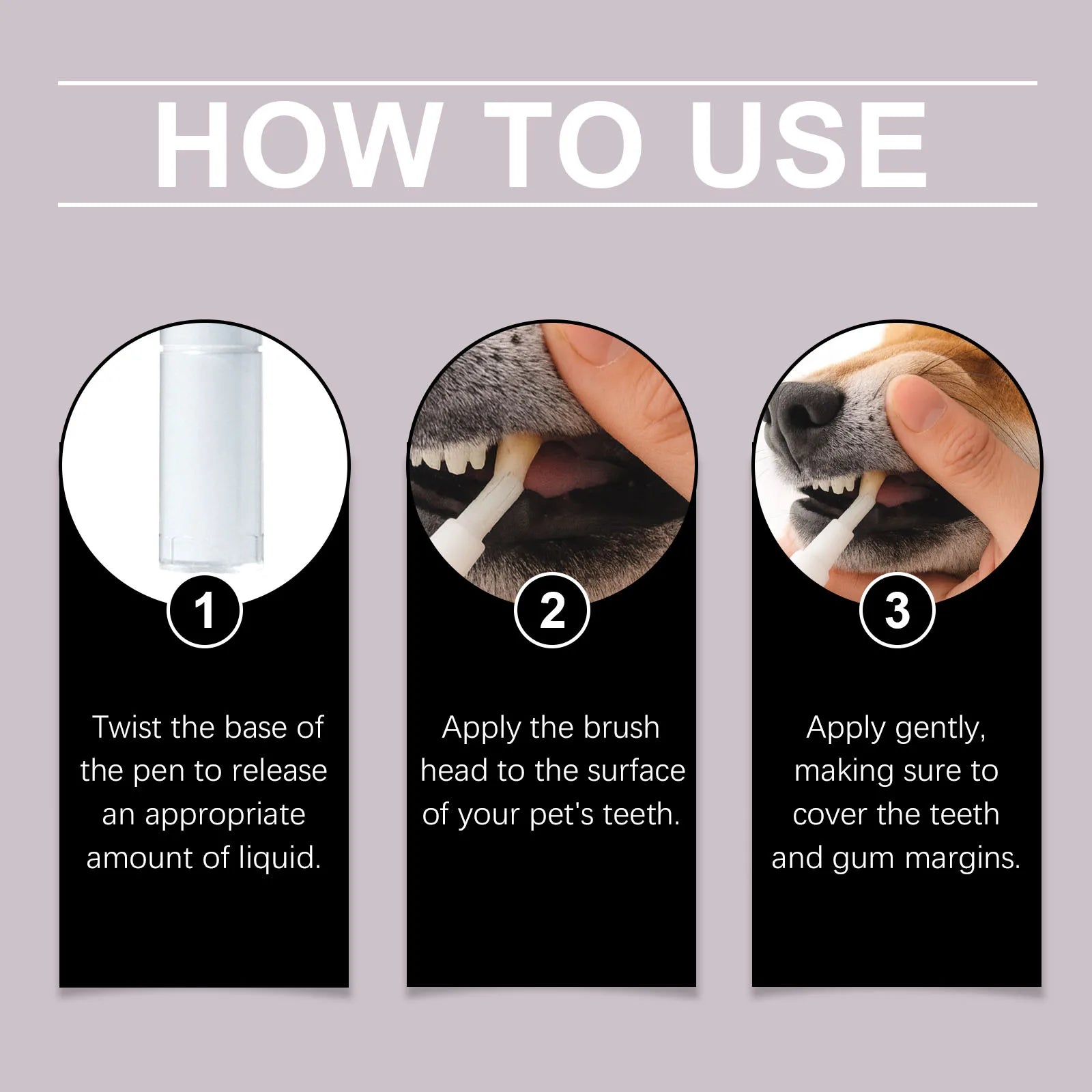 Pet Toothbrush Pen — Twist-Release Dental Gel for Fresh Breath, 2×3ml Boxed