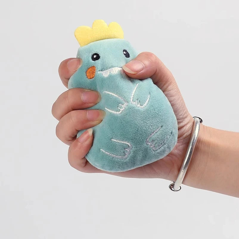Cartoon Animal Plush Cat Chew Toy — Bite-Resistant Teething Relief