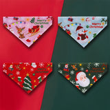 Christmas Santa Claus Bandana Bib Collar for Dogs & Cats