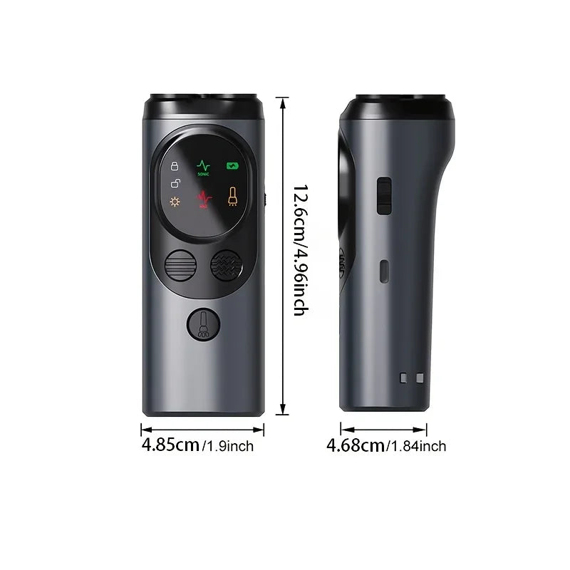 Ultrasonic 3-Head Dog Repellent & Trainer with Safety Light