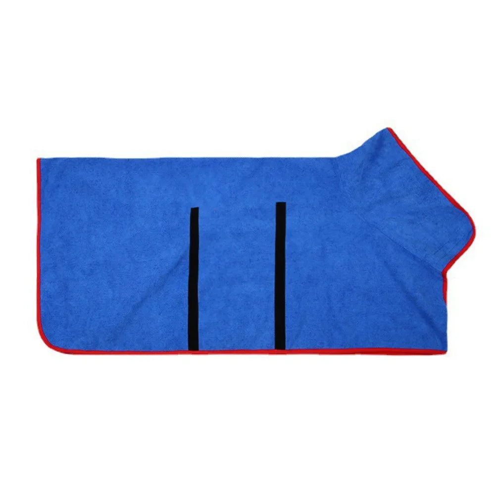 Nanofiber Dog Bathrobe — Full-Body Quick-Dry Wrap, 5 Sizes