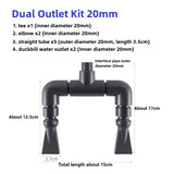 Aquarium Duckbill Sprinkler Connector (Double-Head, Pump Nozzle)