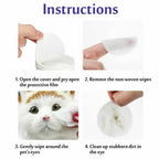 Aloe Vera Pet Eye Wipes — 130-Count Tear Stain Remover for Cats & Dogs