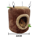 Tree Stump Hammock Bed — Cozy Hideaway for Hamsters & Rats