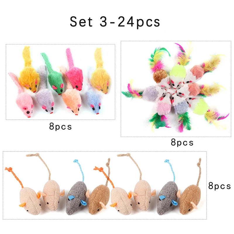 Sisal Mouse Ball Cat Toy Set — Wear-Resistant Claw & Teeth Toy