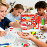DIY Christmas Window Paint Art Kit (208-Piece Craft Set)