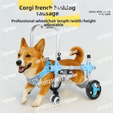 For Hind Legs Durable Pet Mobility Cart Four Wheel Assisted Walking Adjustable Dog Wheelchair with Comfort Fit for Elderly Dogs