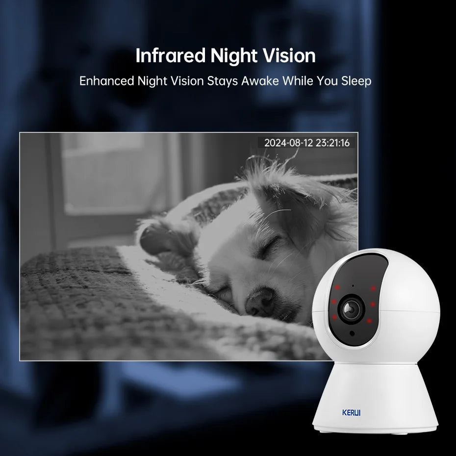 KERUI 4K WiFi Tuya Smart Camera for Pets with Night Vision