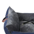 Dog Cat Booster Car Seat (Armrest Box, Safety Leash, Small Dogs)