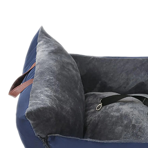 Dog Cat Booster Car Seat (Armrest Box, Safety Leash, Small Dogs)