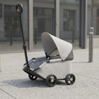 Easy-Fold Foldable Pet Stroller with Canopy & Rolling Carrier for Small Pets