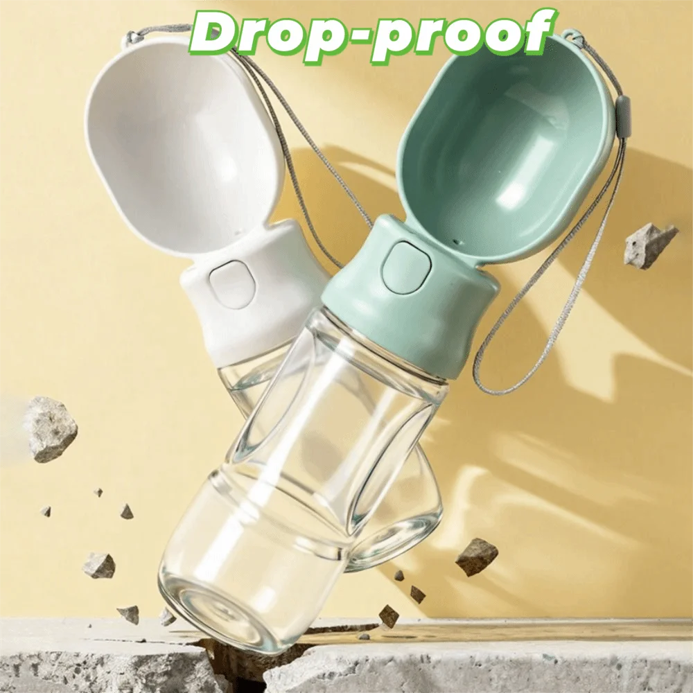 Leak-Proof Dog Water Bottle with Filter (Detachable Bowl, Outdoor, Sealed)