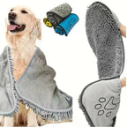 Extra-Large Chenille Pet Towel — Super Absorbent & Quick-Drying