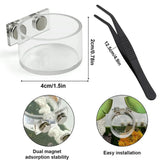 Magnetic Feeding Dish Set for Jumping Spiders — No-Wobble Acrylic Bowl