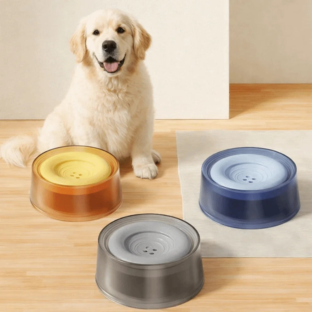 Non-Slip Floating Pet Water Bowl (Anti-Splash, Large Capacity, Spill-Proof)
