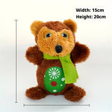 Christmas Santa Plush Squeaky Dog Toy (Chew Rope Toy)