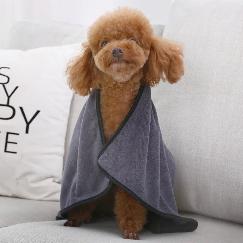 Microfiber Quick-Dry Pet Towel — Ultra-Absorbent Drying Towel for Dogs & Cats