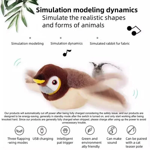 Rechargeable Flapping Bird Cat Toy
