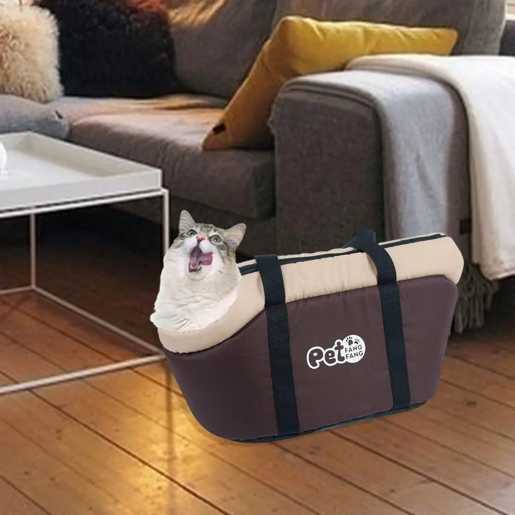 Waterproof Striped Cat Carrier Apron (Breathable, Home & Travel)
