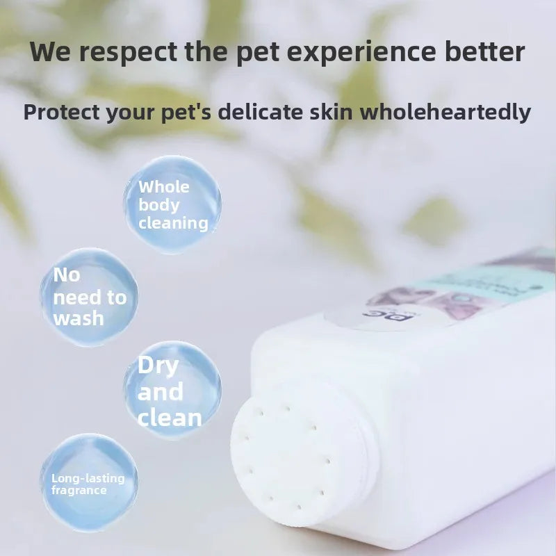 Plant-Based Pet Dry Shampoo Powder — Waterless Bath & Odor Control