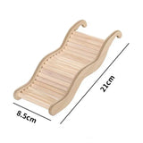 Wooden Wave Staircase — Eco-Friendly Climbing Ramp for Hamsters