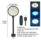 USB LED Aquarium Clip Lamp (5V, 5W/7W, Flexible Neck, Fish Tank Light)