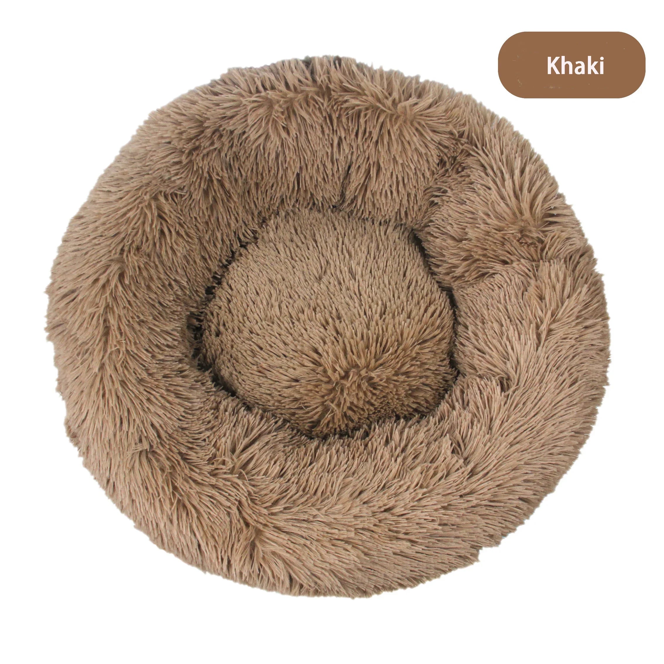 Round Plush Dog Bed