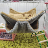 Plush Winter Pet Hammock — Double-Layer Fleece Hanging Bed